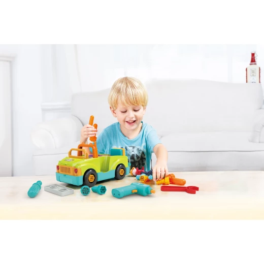 HOLA Toys Musical Tool Truck Toy Set with Electric Drill, Lights, and Sounds for Kids 18-36 Months - Hola - Image 4