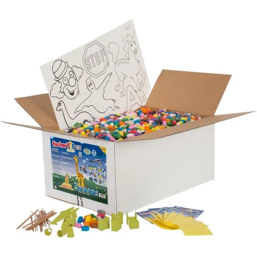 FischerTiP Box XL Craft Kit for Kids, 6000 Colorful TiPs, Ages 3+ FischerTiP Box XL Craft Kit for Kids, 6000 Colorful TiPs, Ages 3+