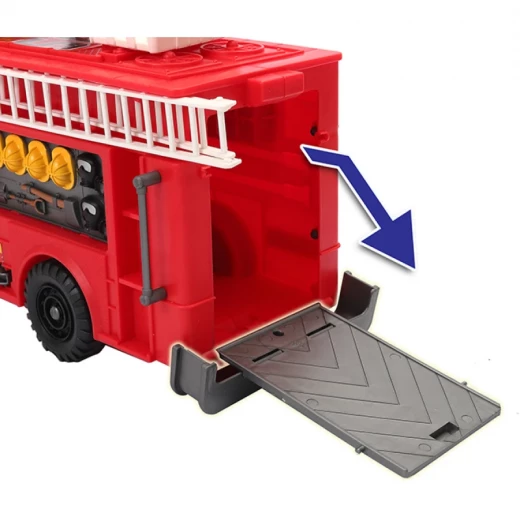 Chap Mei Giant Fire Engine Trailer Playset with Lights and Sound Effects for Kids - Chap Mei - Image 2