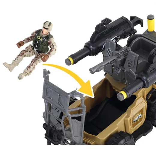 Chap Mei Soldier Force Bunker Buster Assault Playset, Tank with Action Figure, Foam Missiles - Chap Mei - Image 4