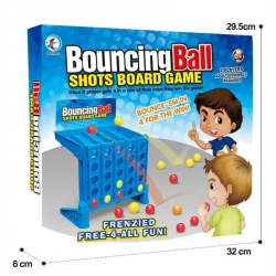 Bouncing Ball Board Game for 2-4 Players, Family Fun, Red and Yellow Balls Included