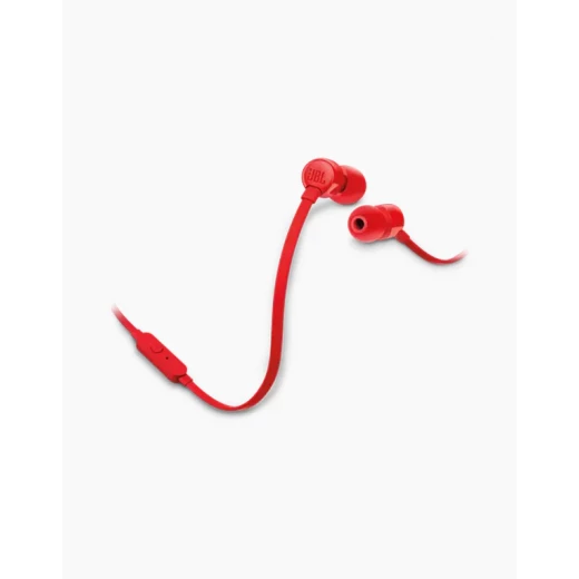 سماعات أذن جي بي إل TUNE T110 مع صوت بيور بيس، قابس 3.5 ملم، أحمر - Image 2