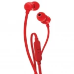 سماعات أذن جي بي إل TUNE T110 مع صوت بيور بيس، قابس 3.5 ملم، أحمر