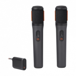 JBL PartyBox Wireless Microphone Set, Clear Voice, Rechargeable, Black