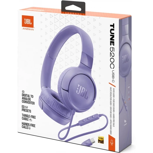 سماعات أذن JBL Tune 520C سلكية بمنفذ USB-C صوت عالي الدقة - Image 4