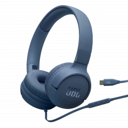 سماعات أذن JBL Tune 520C سلكية بمنفذ USB-C، صوت عالي الدقة