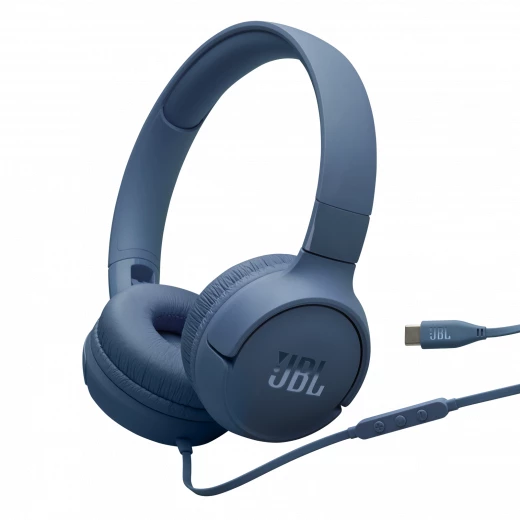 سماعات أذن JBL Tune 520C سلكية بمنفذ USB-C، صوت عالي الدقة سماعات أذن JBL Tune 520C سلكية بمنفذ USB-C، صوت عالي الدقة