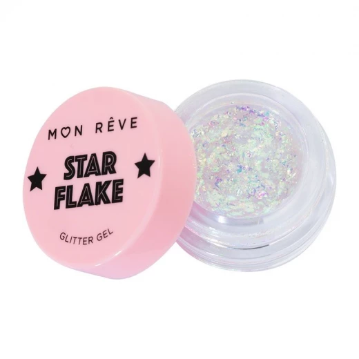 Mon Reve Starflake Glitter Gel 4g, Multi-Use Face, Body, and Hair Glitter for Dazzling Looks Mon Reve Starflake Glitter Gel 4g, Multi-Use Face, Body, and Hair Glitter for Dazzling Looks