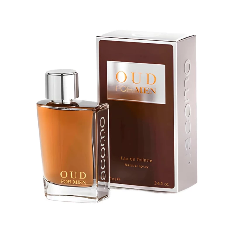 جاكومو عود للرجال ماء تواليت 100 مل بخاخ: عطر خشبي مكثف، قاعدة دافئة وحسية، مثالي للاستخدام اليومي، يدوم طويلاً - جاكومو