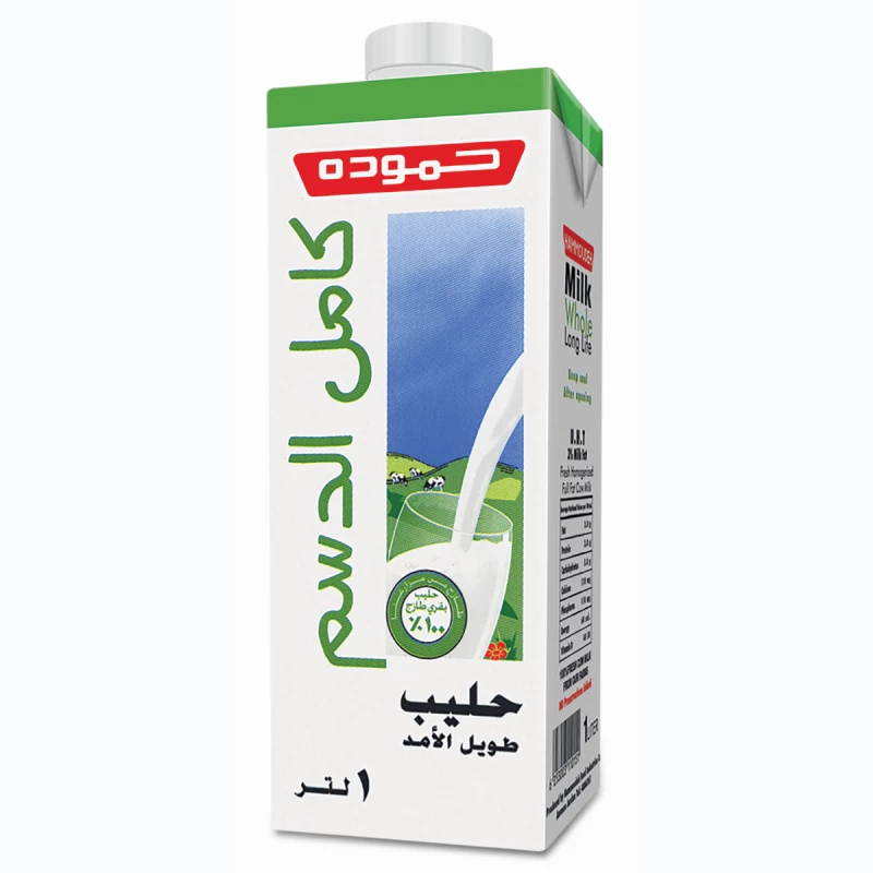 Hamoudeh Fresh Milk 1 Liter Bottle, Pure Dairy, Delicious Taste, Perfect for Drinking and Cooking, High Quality Milk, Enjoy the Freshness - Hammoudeh