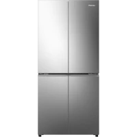 HISENSE RQ5G470SBS3- Cross Door American 457L Freezer Fridge, My Fresh Choice, Frost Free, Multi Air Flow, Dual-Tech Cooling, Bottom Cooling System, Silver Glass, 1 Year Full & 5 Years Compressor Warranty