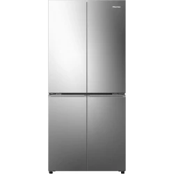 HISENSE RQ5G470SBS3- Cross Door American 457L Freezer Fridge, My Fresh Choice, Frost Free, Multi Air Flow, Dual-Tech Cooling, Bottom Cooling System, Silver Glass, 1 Year Full & 5 Years Compressor Warranty