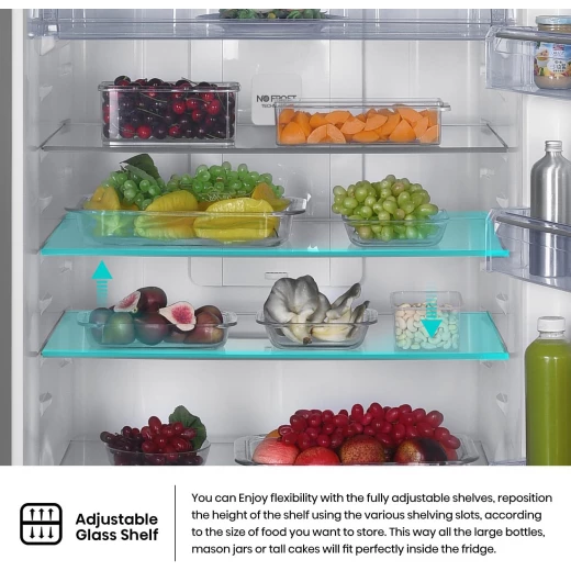 Hisense RT3N635NAD4 - Two Door Top-mount 635L Freezer Fridge, Precise Electronic Control, Big Capacity, Total No Frost, 83x74.6x187 cm (LxWxH), Silver, 1 Year Full & 10 Years Compressor Warranty - HISENSE - Image 7