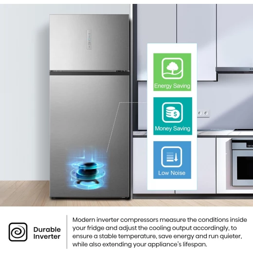Hisense Top Mount Refrigerator 551L A+ Energy Rated Stainless Steel Finish with Innovative Cooling Technology and Ample Storage Space for All Your Fresh Food Needs RT3N729NBI Model - HISENSE - Image 5