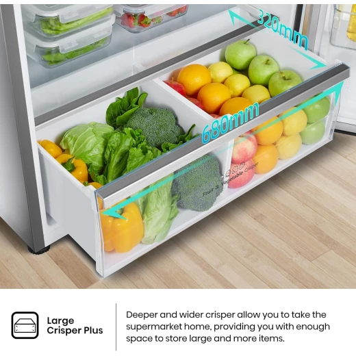 Hisense Top Mount Refrigerator 551L A+ Energy Rated Stainless Steel Finish with Innovative Cooling Technology and Ample Storage Space for All Your Fresh Food Needs RT3N729NBI Model - HISENSE - Image 8