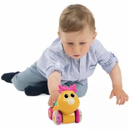 Chicco Fawn Sprint & go - Orange and Pink - for Children 6+ M, 4 Wheels - Chicco - Image 4