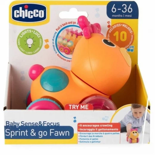 Chicco Fawn Sprint & go - Orange and Pink - for Children 6+ M, 4 Wheels - Chicco - Image 2