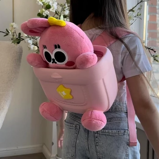 Picocici Kids Backpacks, Durable EVA+PVC Material, Waterproof, Bunny Design, Pink, White, Yellow - Picocici - Image 4