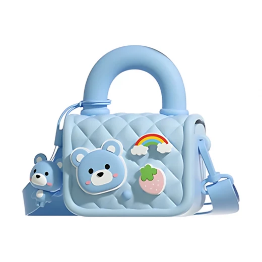 Picocici K54 Kids Crossbody Handbag, Food-Grade Silicone, Blue, Pink, Yellow Picocici K54 Kids Crossbody Handbag, Food-Grade Silicone, Blue, Pink, Yellow