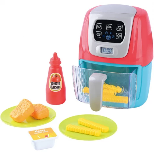 Playgo Power Air Fryer Toy Set 13 Pieces, Battery Operated, Kitchen Role Play - Playgro - Image 2