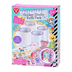 عبوة إعادة تعبئة ملصقات Playgo Stickerstudio 21 قطعة مجموعة حرف يدوية متعددة الألوان للأطفال