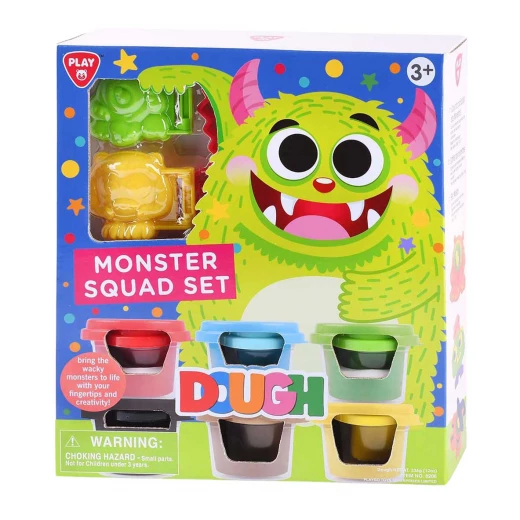 Playgo Monster Gang Clay Set 6 Pots Multi-Color Creative Modeling Fun for Kids Playgo Monster Gang Clay Set 6 Pots Multi-Color Creative Modeling Fun for Kids