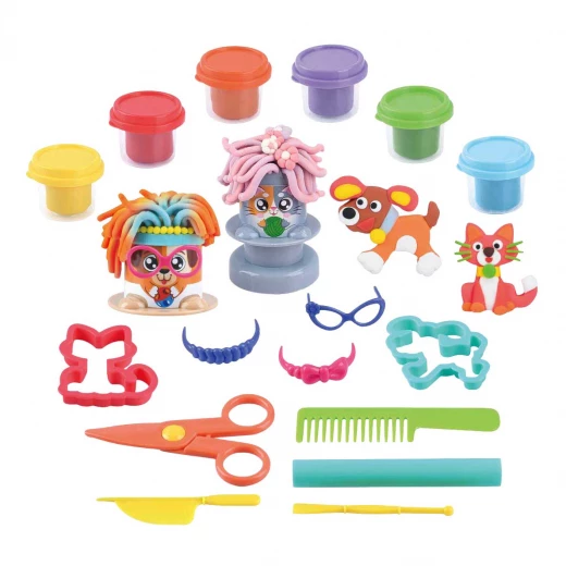 Playgo Junior Pet Groomer Clay Set 6 Clay Pots Creative Fun for Kids - Playgro - Image 2