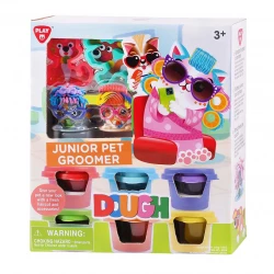 Playgo Junior Pet Groomer Clay Set 6 Clay Pots Creative Fun for Kids