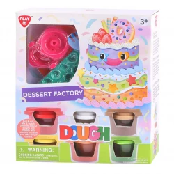 Playgo Dessert Clay Set for Kids, 6 Clay Pots, Multi-Color, Ages 3+