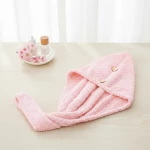 Super Absorbent Microfiber Hair Towel, Quick Drying, Soft, Pink - K store
