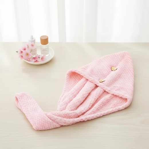 Super Absorbent Microfiber Hair Towel, Quick Drying, Soft, Pink Super Absorbent Microfiber Hair Towel, Quick Drying, Soft, Pink