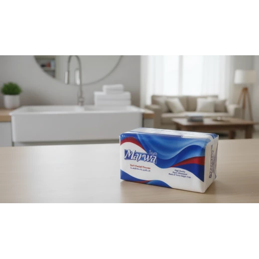 Marwa Facial Tissues – Made in Jordan, 100% Natural Cellulose, Soft & Gentle Touch for Daily Health and Home Use - Marwa - Image 2