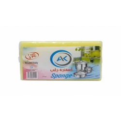 AK أسفنجة جلي – عبوة 3 قطع، تنظيف فعّال وسهل للصحون والأسطح اليومية