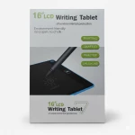لوحة كتابة LCD مقاس 16 بوصة - لوحة رسم رقمية قابلة لإعادة الاستخدام مع قلم، مسح بلمسة واحدة، خفيفة الوزن وصديقة للبيئة