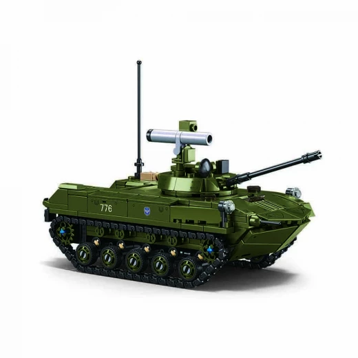 مجموعة بناء دبابة Sluban Modelbricks BMD-2S عسكرية للجيش 530 قطعة 3 مجسمات صغيرة - Sluban - Image 5