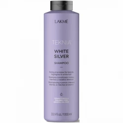 Lakmé Teknia White Silver Shampoo 1000ml for Blonde, Highlighted, and White Hair