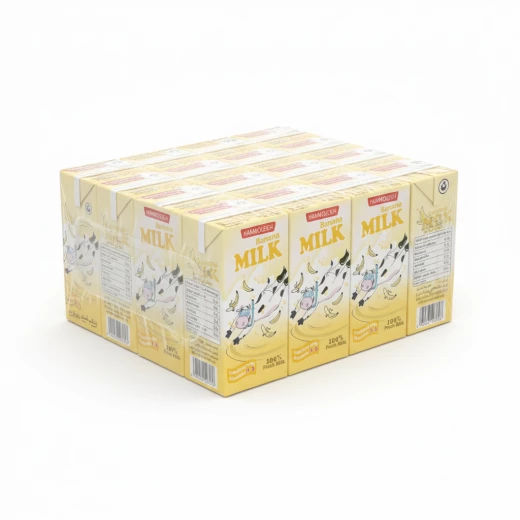Hammoudeh Banana Flavored Milk 24 Packets 125ml Each, Delicious Dairy Beverage, Perfect for On the Go Refreshment, Kids and Adults Alike, Ready to Drink Hammoudeh Banana Flavored Milk 24 Packets 125ml Each, Delicious Dairy Beverage, Perfect for On the Go Refreshment, Kids and Adults Alike, Ready to Drink