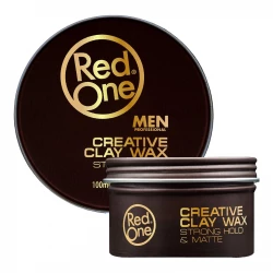 RedOne Creative Clay Wax Strong Hold Matte Finish 100 ml for All Hair Types Provides Strong Hold, Natural Look, and Easy Washout Perfect for Daily Use