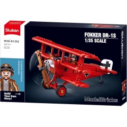 Sluban Blocks MB WW1 Fokker DR-1S Model Kit 1:35 Scale 281 Pieces