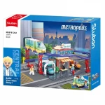 Sluban Metropolis New Electric Bus Store 4s Building Blocks Set 373 Pieces - Sluban