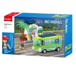 Sluban Metropolis Electric Bus Building Set M38 B1261, 239 Pieces, 3 Minifigures - Sluban