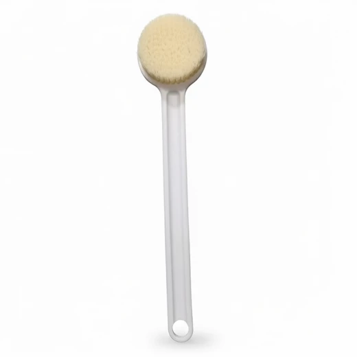 Long Handle Bath Brush with Soft Bristles, White, 14.57 Inch Long Handle Bath Brush with Soft Bristles, White, 14.57 Inch
