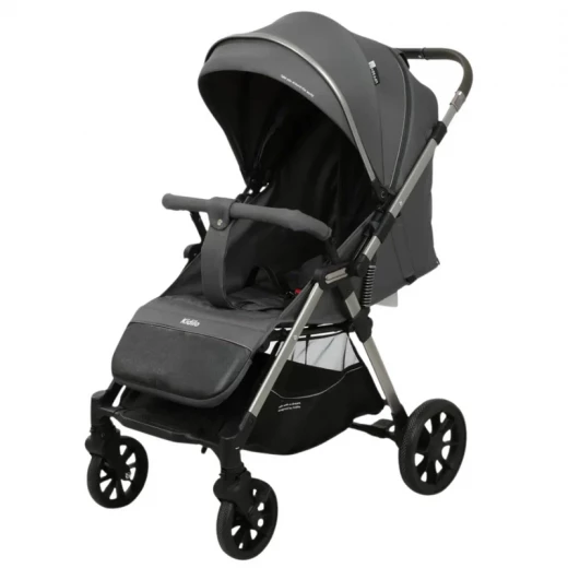 Kidilo D3 Baby Stroller Two-Way Retractable Push Bar Dark Grey, Birth to 3 Years - Kidilo - Image 2