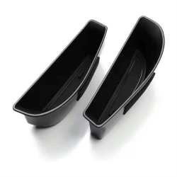 ID4 and ID3 Car Door Handle Organizer Set Front and Rear Black Waterproof Dustproof Protection Easy Installation Durable High Quality Material Fits ID4 ID3 Models 2023 and Newer