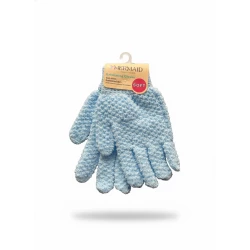 Mermaid Exfoliating Gloves for Body Care – Deep Cleansing, Dead Skin Removal, Smooth Texture & Improved Circulation Blue