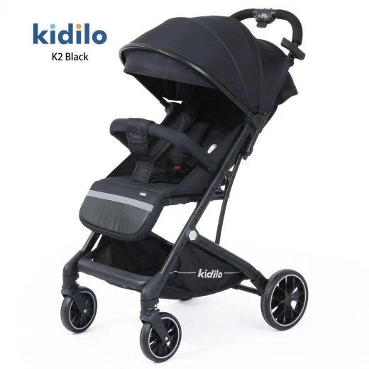Kidilo K12 Black Stroller Lightweight Easy Fold Design for Babies Toddlers 0-36 Months Compact Portable Travel System with Sunshade and 5-Point Harness Kidilo K12 Black Stroller Lightweight Easy Fold Design for Babies Toddlers 0-36 Months Compact Portable Travel System with Sunshade and 5-Point Harness