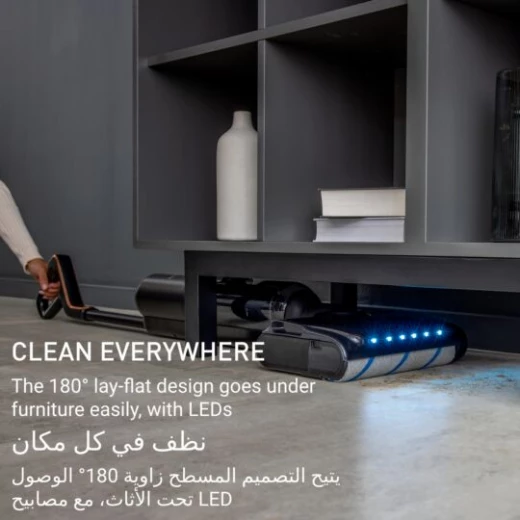 مكنسة تيفال X-Clean 7 كهربائية رطبة وجافة، تنظيف ذاتي، أسود وذهبي - Image 5