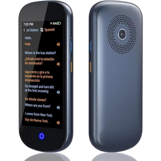 Language Translator Device No WiFi Needed, Two-Way Voice Translation Device Real Time in 137 Languages & Accents Online/Offline/Photo/Text Translation for Travel Business-Blue Grey Language Translator Device No WiFi Needed, Two-Way Voice Translation Device Real Time in 137 Languages & Accents Online/Offline/Photo/Text Translation for Travel Business-Blue Grey