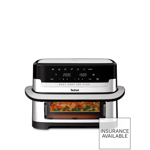 Tefal Easy Fry Dual XXL Air Fryer Stainless Steel 11L, Family Size, Healthy Cooking Tefal Easy Fry Dual XXL Air Fryer Stainless Steel 11L, Family Size, Healthy Cooking