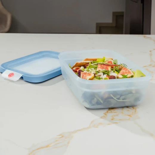 Tefal OneClick Rectangular Food Storage Container Blue 1.2L Leakproof Dishwasher Safe - Image 7